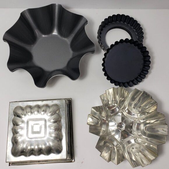 Bakeware Bundle 17 Pieces, New and Unique Vintage Items for Desserts Flans Tarts - Picture 1 of 14